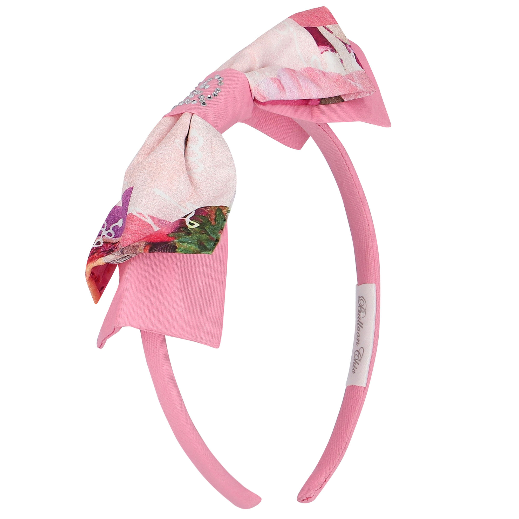 Pink headband with bow hotsell