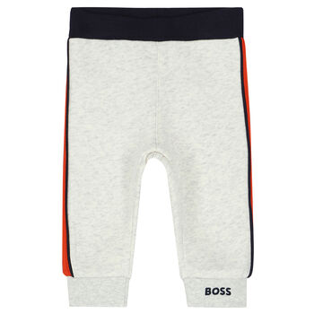 Baby Boys Grey Logo Joggers