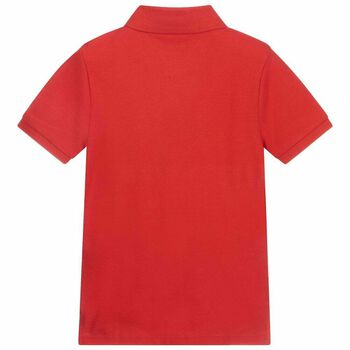 Boys Red Logo Polo Shirt