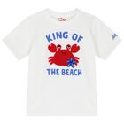 Boys White Crab T-Shirt, 1, hi-res