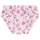 Baby Girls Pink Swimsuit Set with Hat, 2, hi-res