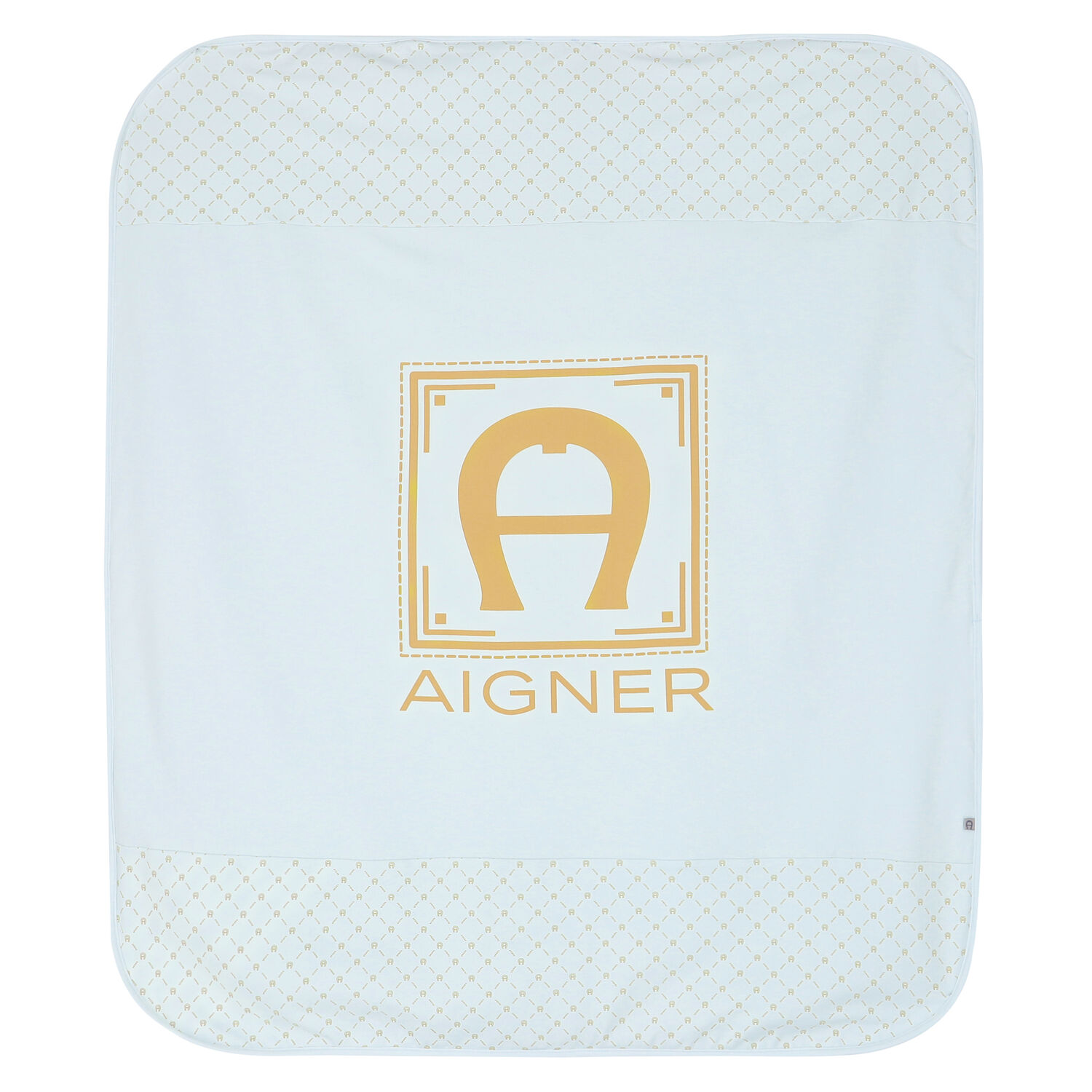 بطانية بالشعار باللون الازرق والذهبى, 2, hi-res