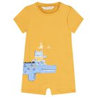 Baby Boys White & Yellow Rompers ( 3-Pack ), 1, hi-res