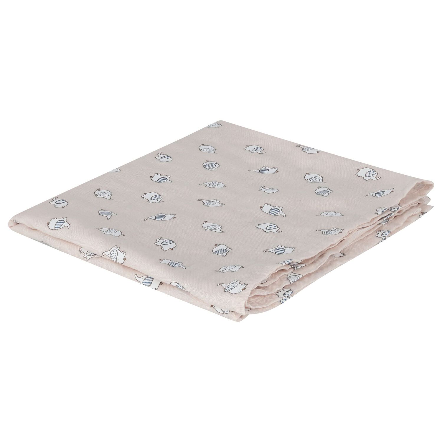 Beige Elephant Muslin Swaddles, 1, hi-res