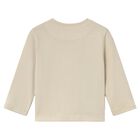Younger Boys Beige Car Long Sleeve Top, 1, hi-res