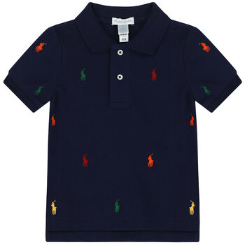 Boys Navy Logo Polo Shirt
