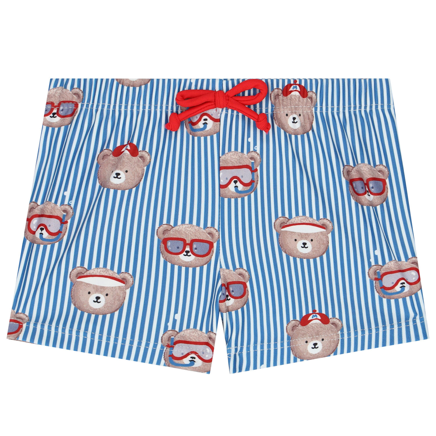 Baby Boys Red, White & Blue Teddy Shorts Set, 1, hi-res