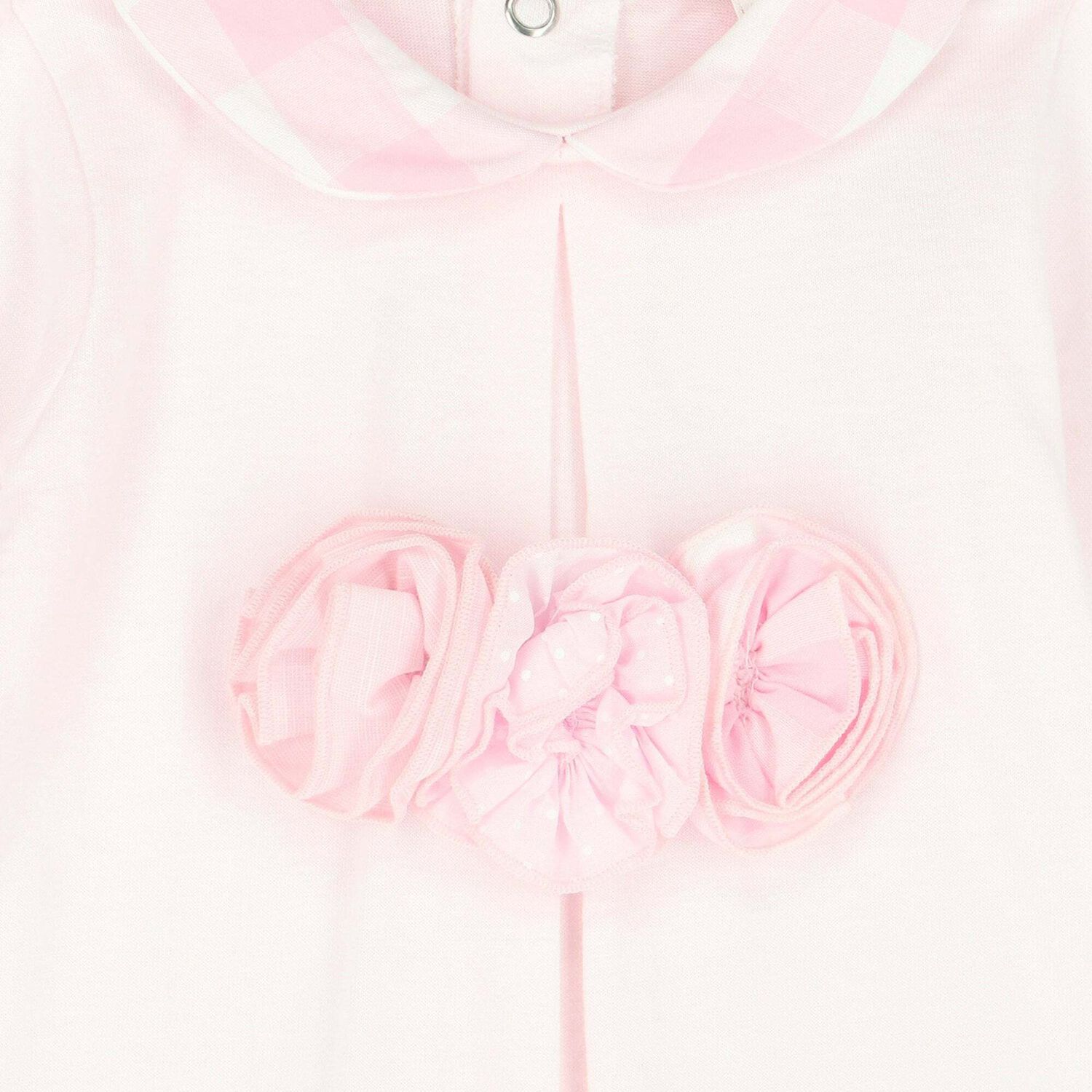 Baby Girls Pink Flower Babygrow, 1, hi-res