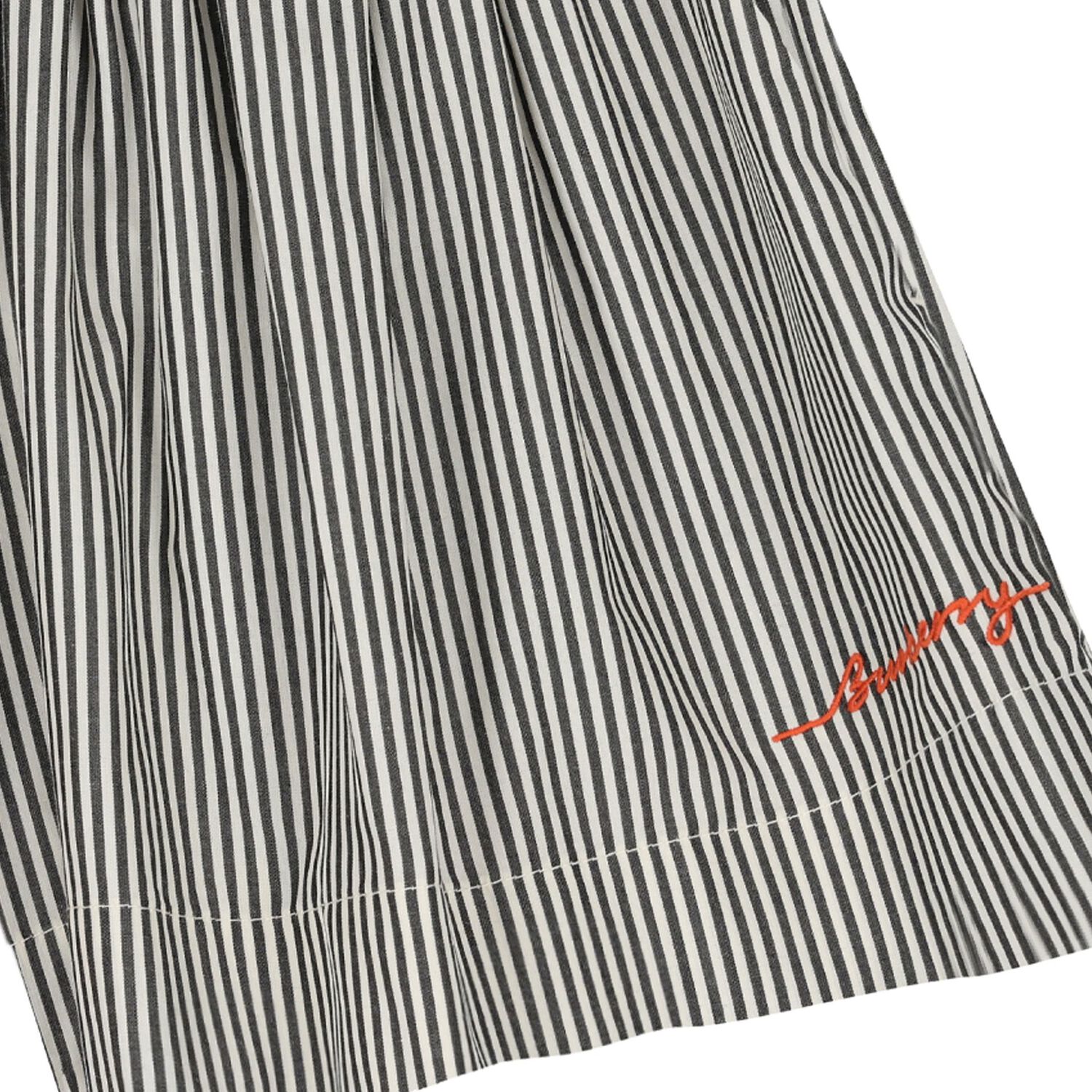 شورت بنات مخطط باللون الأسود والعاجي والبرتقالي , 1, hi-res image number null