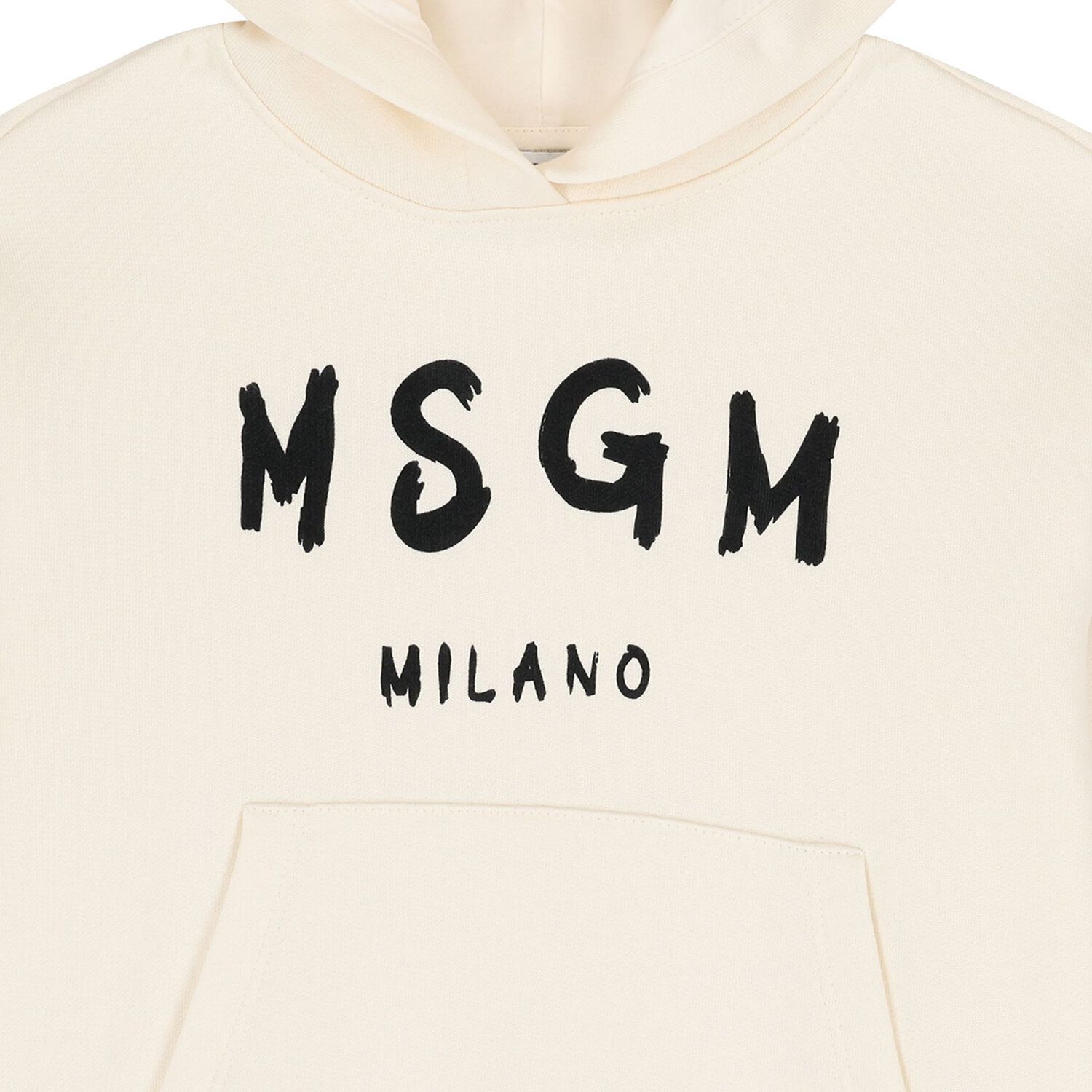 سويت شيرت بغطاء للرأس باللون العاج , 1, hi-res