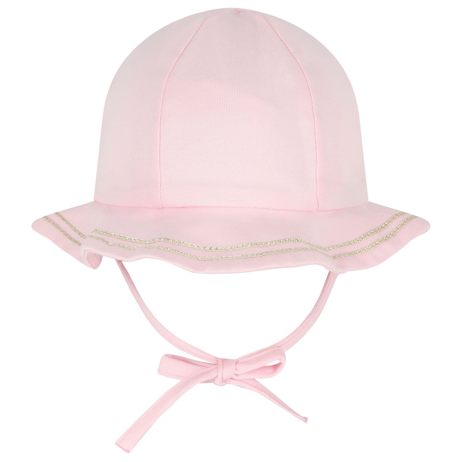 Baby Girls Pink Logo Bow Hat, 1, hi-res