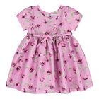 Younger Girls Pink Floral Dress, 1, hi-res