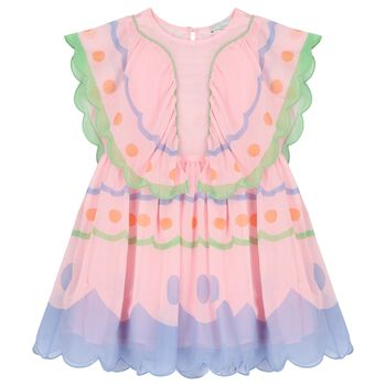 Girls Pink Chiffon Dress