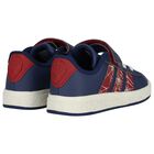 Boys Navy Blue Marvel Grand Court Trainers, 1, hi-res