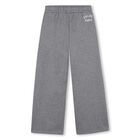 Girls Grey Logo Joggers, 1, hi-res