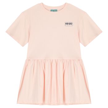 Girls Pink Logo Dress