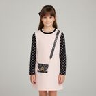 Girls Black & Pink Logo Dress, 1, hi-res