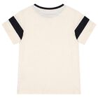 Boys Beige Logo T-Shirt, 2, hi-res