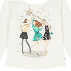 Girls Ivory Sequin Long Sleeve Top, 1, hi-res
