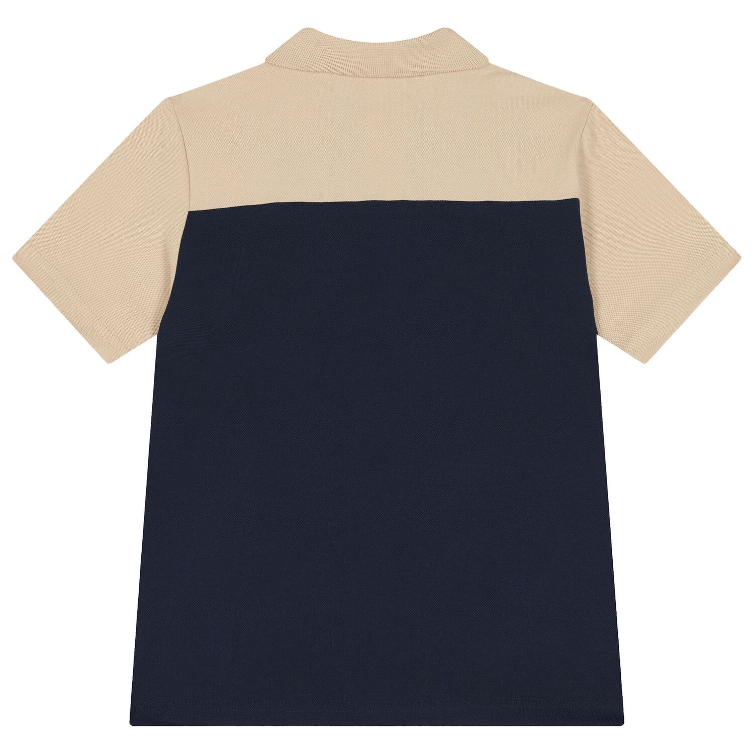 Boys Navy Blue & Beige Polo Shirt, 1, hi-res image number null