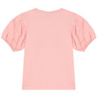 تيشيرت بطبعة النمر باللون الزهري للبنات, 1, hi-res