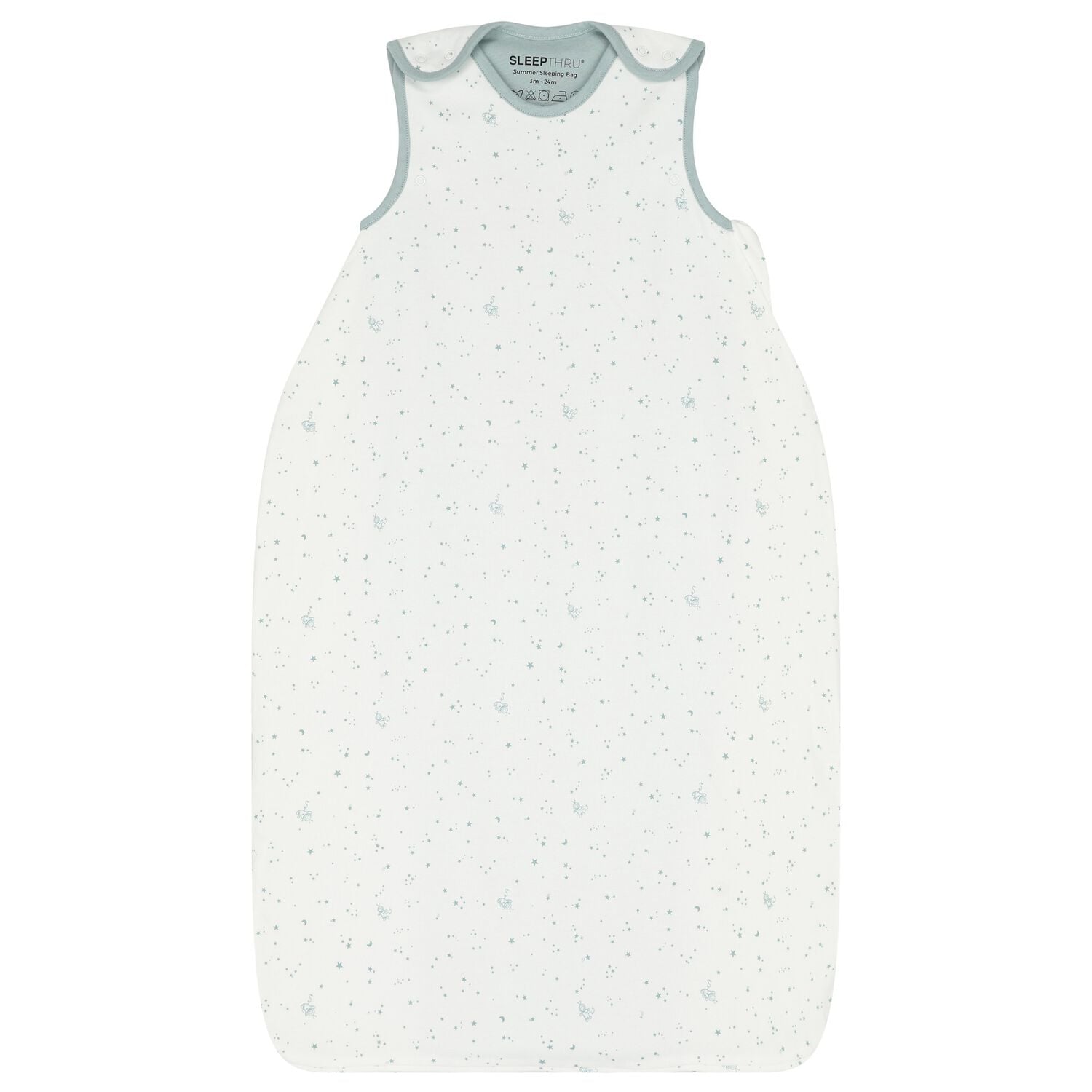 Baby Boys White & Green Aerotemp Sleeping Bag, 1, hi-res