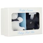 طقم هدايا قميص بولو بالشعار باللون الكحلي للأطفال, 1, hi-res