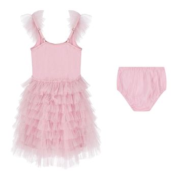Baby Girls Pink Embellished Tulle Dress Set