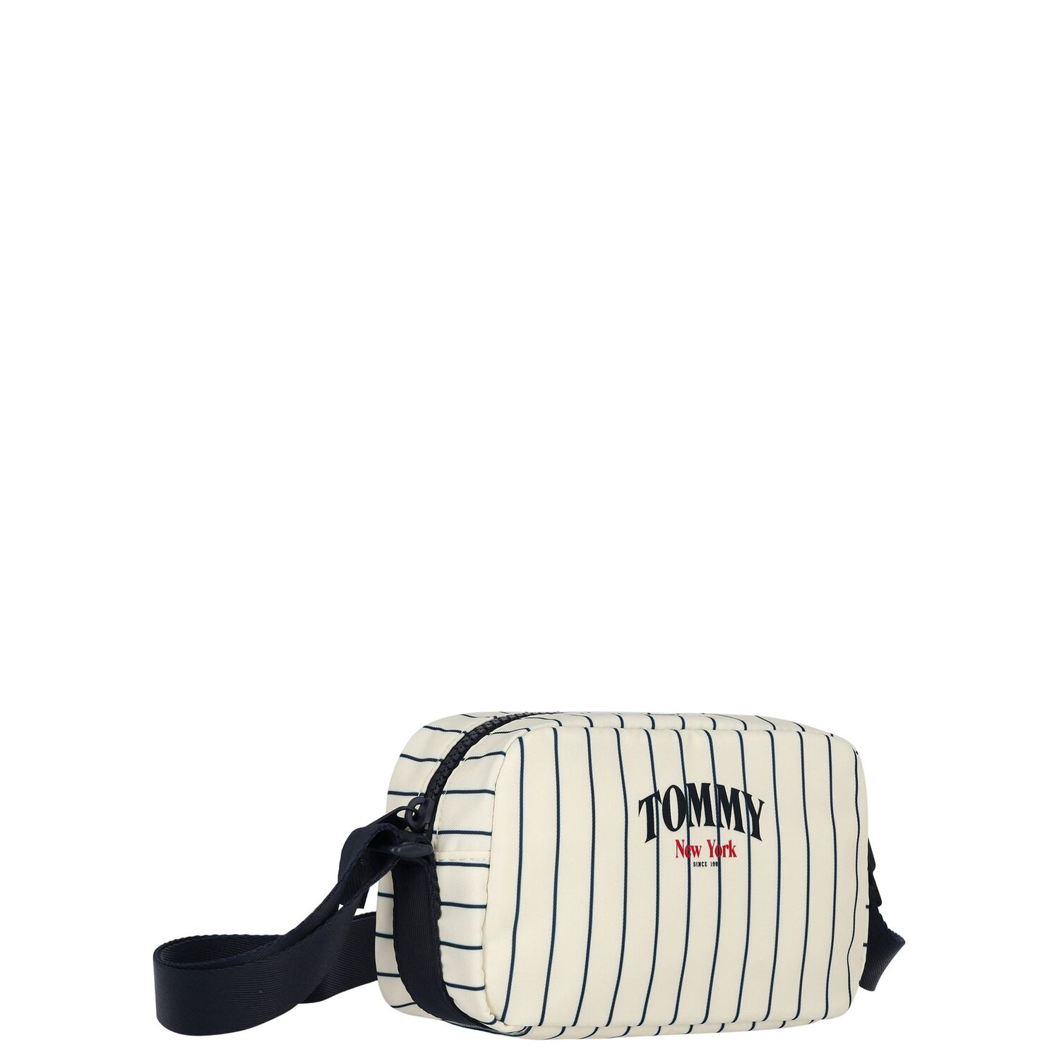 Girls Beige & Navy Blue Striped Handbag, 1, hi-res image number null
