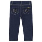 بنطلون بنات جينز دينيم باللون الازرق, 1, hi-res