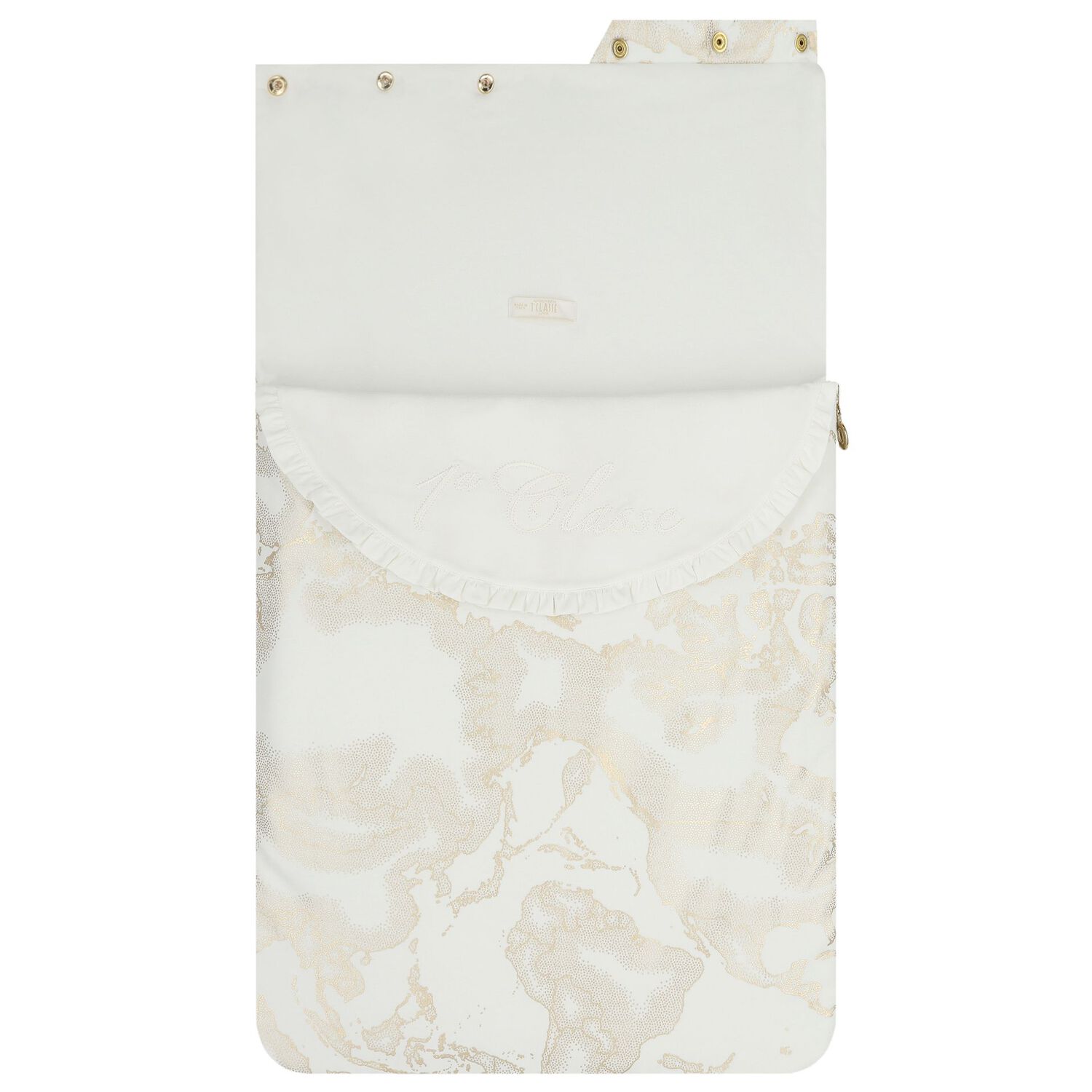 مهد خريطة جغرافية باللون الأبيض و الذهبي للفتيات , 1, hi-res