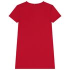 Girls Red Logo Dress, 1, hi-res