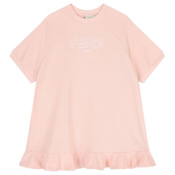 Girls Pink Logo Dress