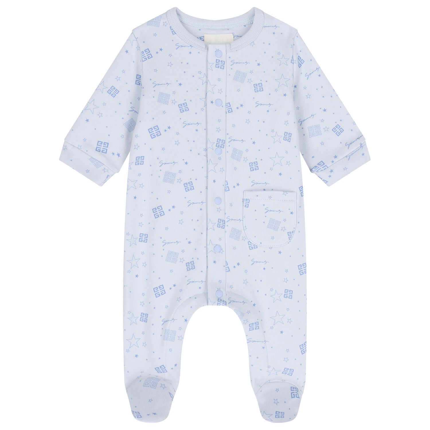 Baby Boys Blue Logo Babygrow, 2, hi-res