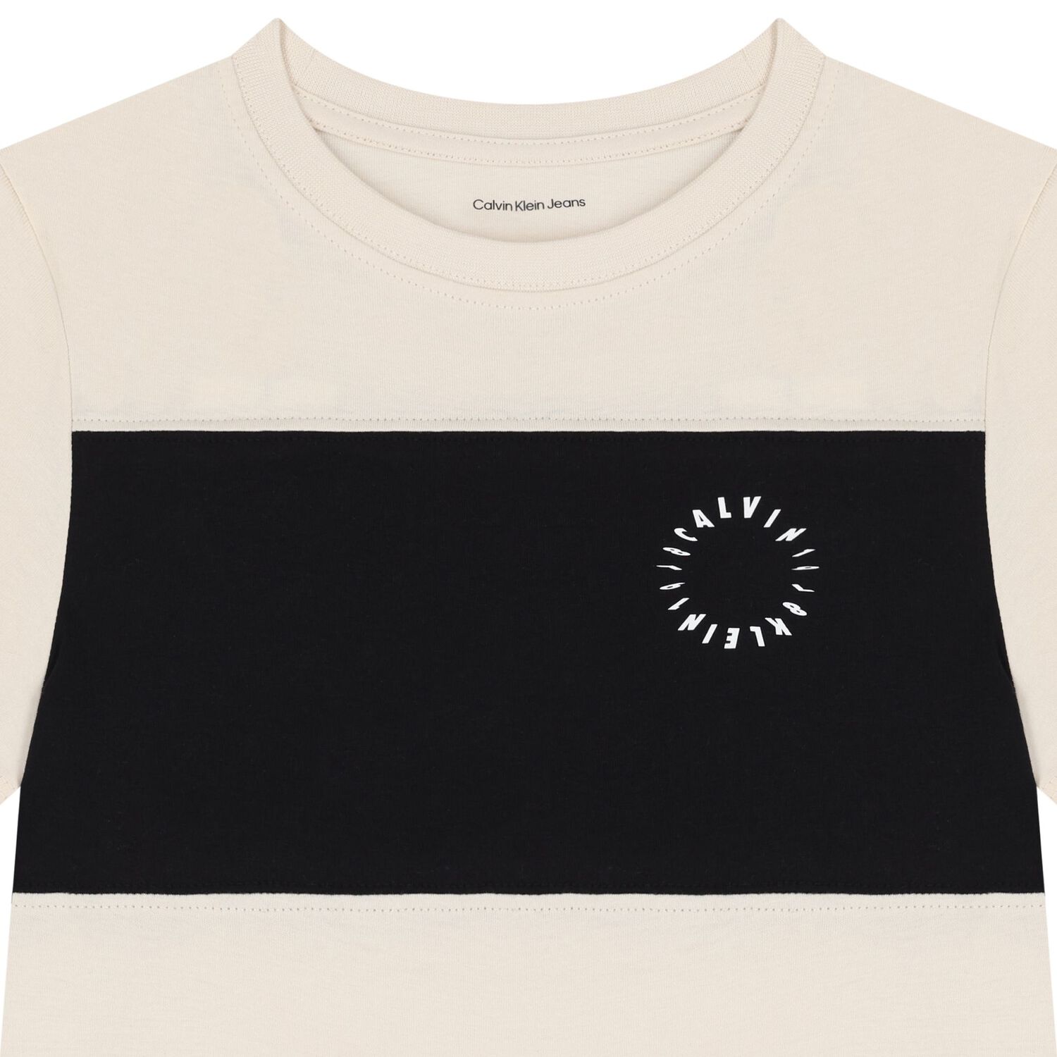 تيشيرت اولاد بالشعار باللون البيج , 2, hi-res