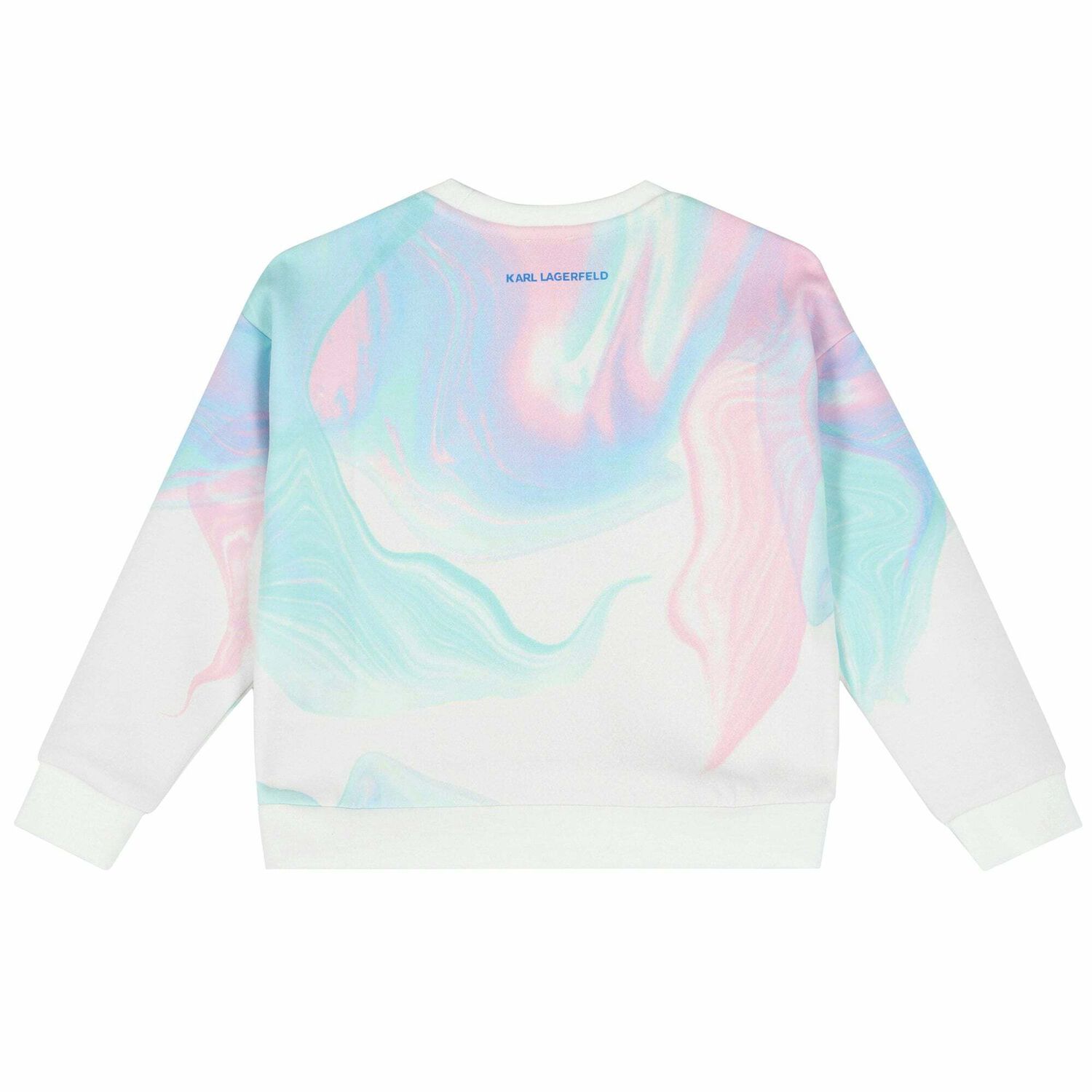 Girls White Logo Iridescent Sweatshirt, 1, hi-res image number null