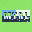 توب باكمام بالشعار باللون الاخضر للاولاد, 3, hi-res