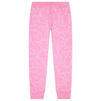 Girls Pink Logo Joggers