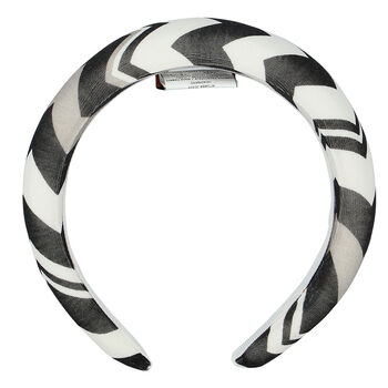 Girls Black & White Zigzag Headband