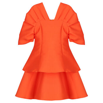 فستان واسع باللون البرتقالي