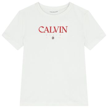 Girls White Logo T-Shirt