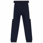 Boys Navy Logo Joggers, 1, hi-res