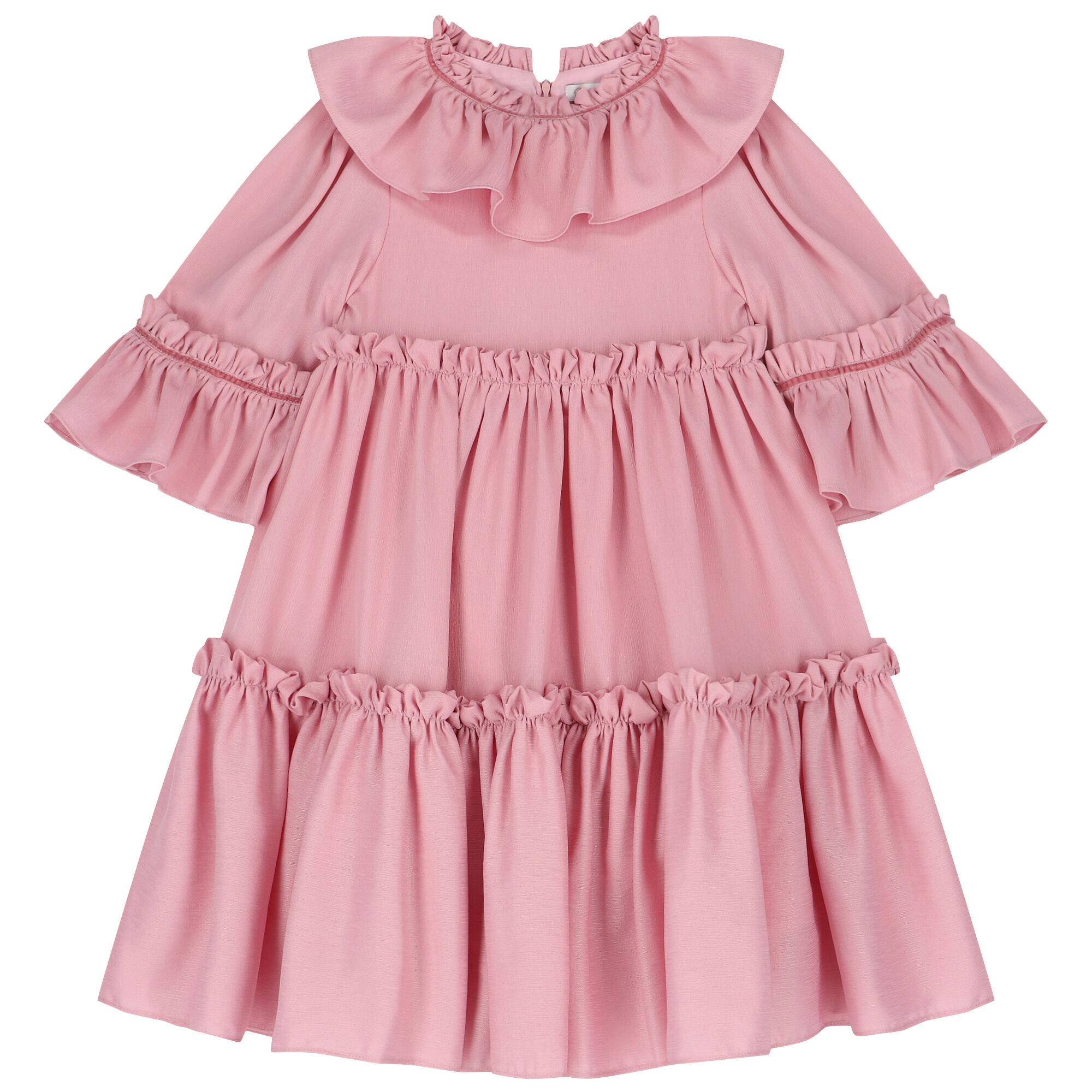 Patachou Girls Pale Pink Tiered Dress Junior Couture UAE