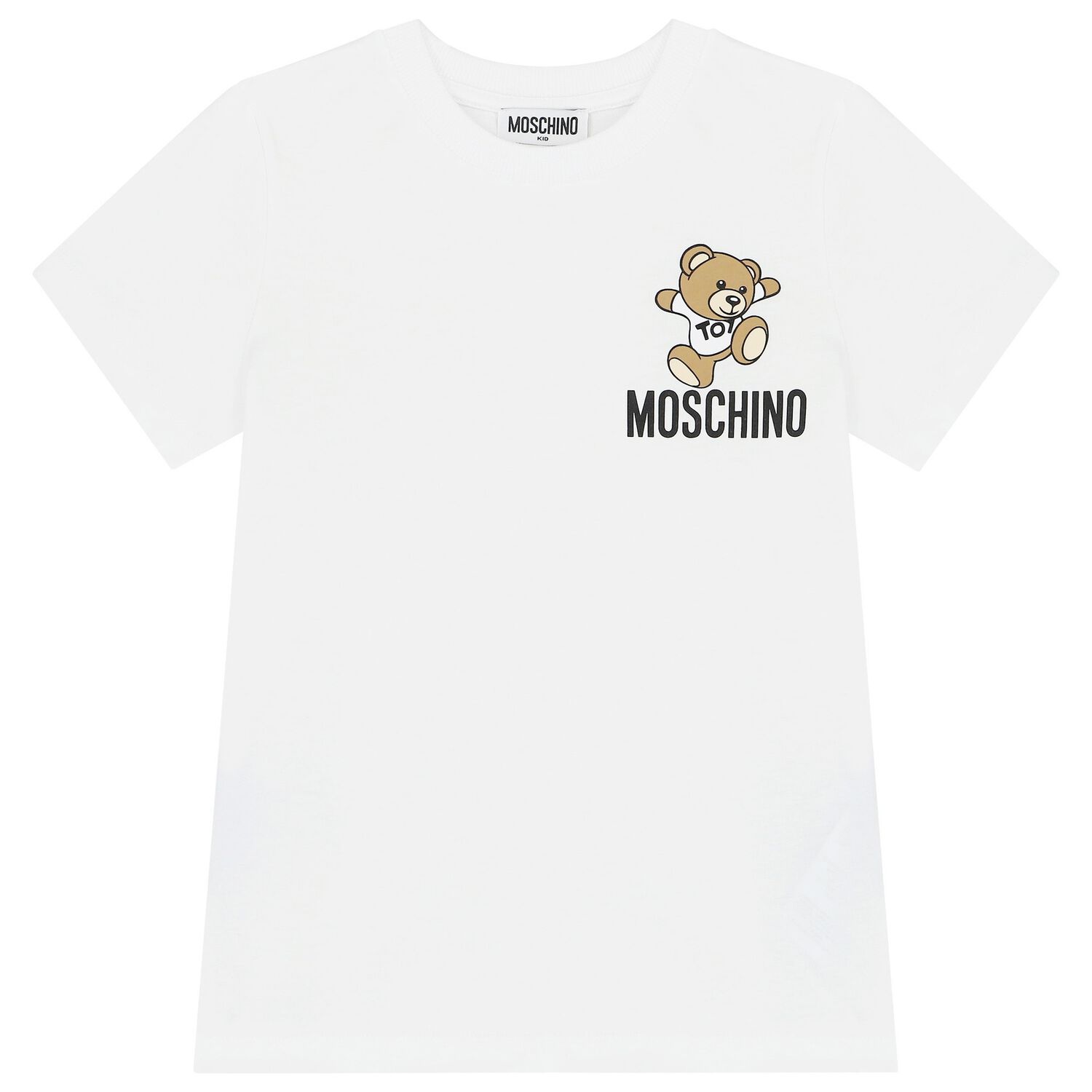 White Teddy Bear Logo T-Shirt, 1, hi-res