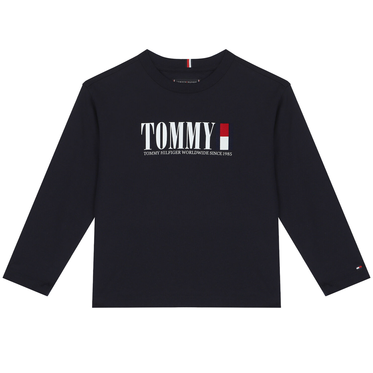 تيشيرت قطن بالشعار باللون الكحلي للأولاد, 1, hi-res image number null