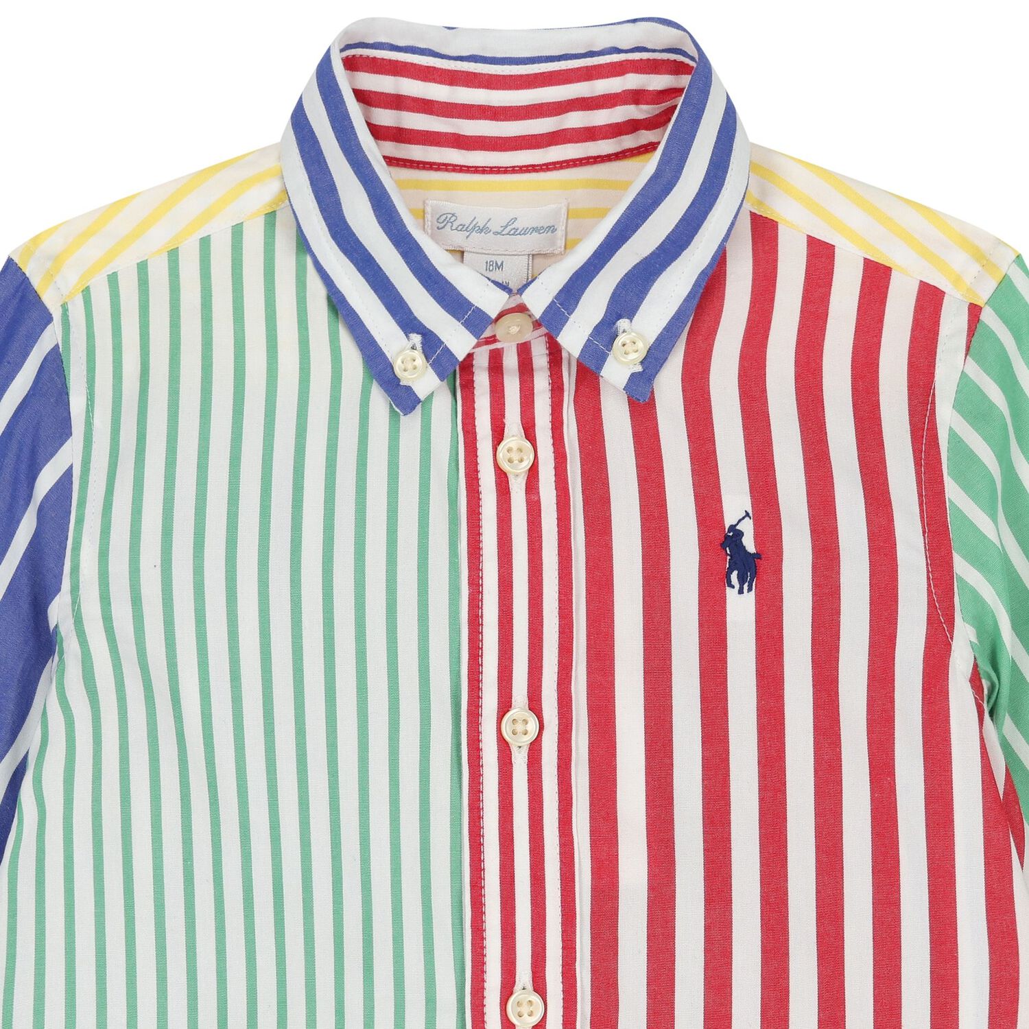 Baby Boys Multi-Coloured Striped Shirt , 1, hi-res