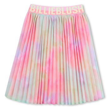 Girls Multi-Coloured Logo Pleated Skirt
