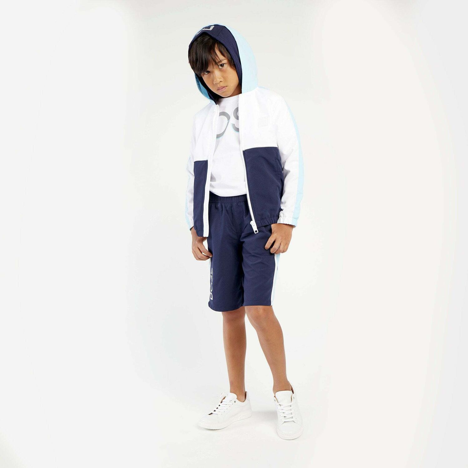 Boys White Logo T-Shirt, 1, hi-res