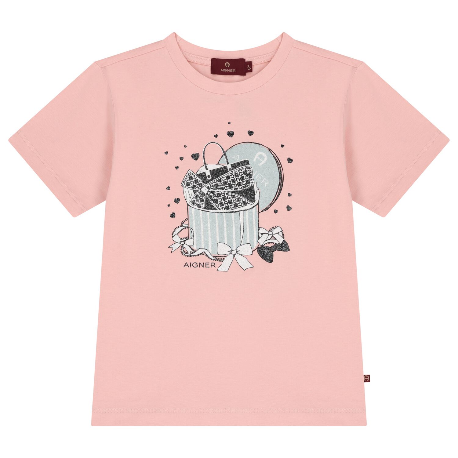 Girls Pink Bag T-Shirt, 3, hi-res