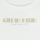 توب بنات بأكمام طويلة بالشعار باللون الأبيض, 1, hi-res